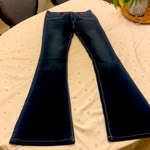 Stretch flare revolt blue jeans